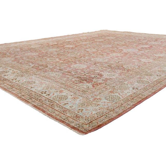 54104 Antique Persian Mahal Rug, 09'05 x 12'04. The Lotus Continuum: A Late 19th Century Persian Mahal Masterpiece of...