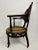 Antique Hand Carved Mahogany Embroidered Chair on Casters For Sale - Image 4 of 12