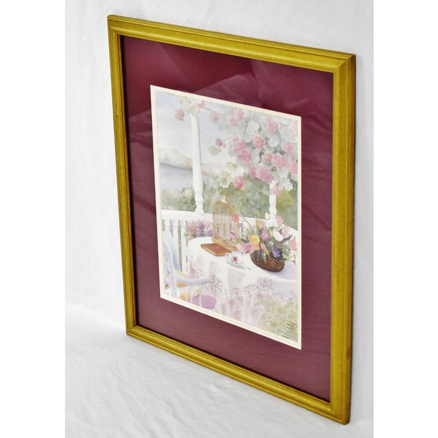 Vintage Framed Gloria Eriksen Watercolor Print Chairish