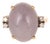 14k Gold Lavender Jade & Diamond Ring Vintage For Sale