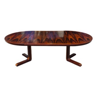 Mid 20th Century Danish Modern Rosewood 2 Leaf Dining Table For Sale
