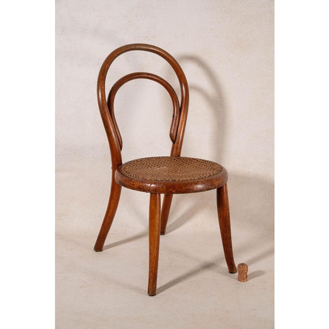 Children's Bentwood Chair With Cane Seat (C. 1930) by J&j Kohn For Sale - Image 4 of 4