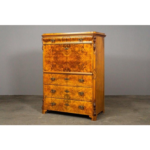 Biedermeier Secretary in Wood For Sale - Image 4 of 18