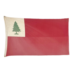Vintage Faded Cotton Pine Tree Flag of New England