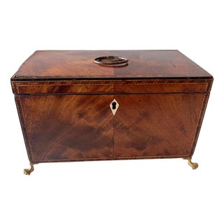 Georgian Mahogany Tea Caddy, Circa 1800 For Sale