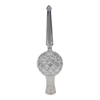 Vintage Waterford Cut Crystal Spire Tree Topper For Sale