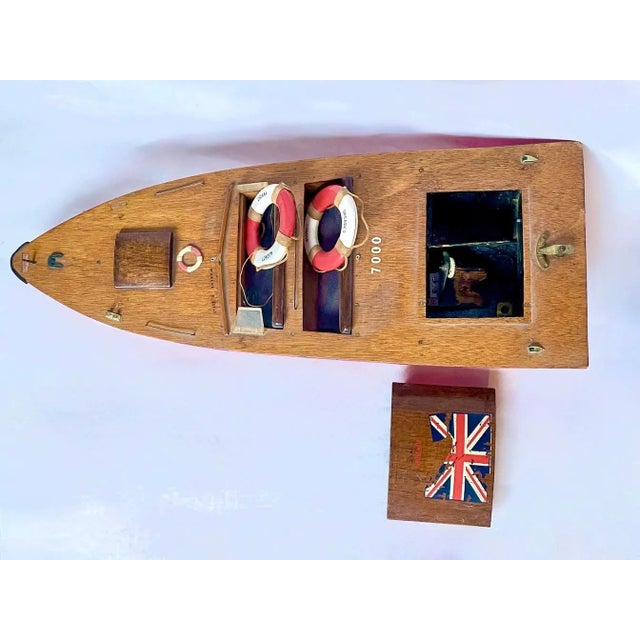 Vintage British Kiel Kraft Model Motorboat For Sale In Atlanta - Image 6 of 12