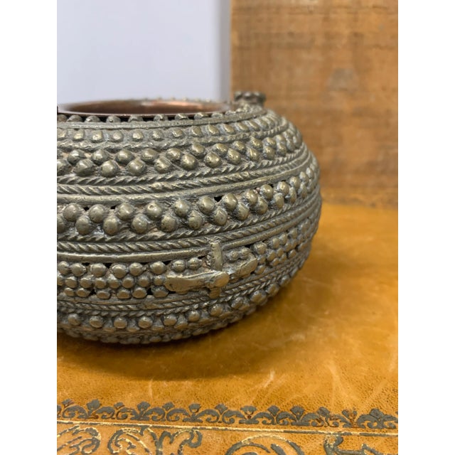 Tribal Antique Omani Bedouin Bronze Round Bowl, Ashtray or Catchall For Sale - Image 3 of 5