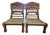 Low Indian Hand-Carved Chairs with Elephant Backrests, 1950s, Set of 2 For Sale