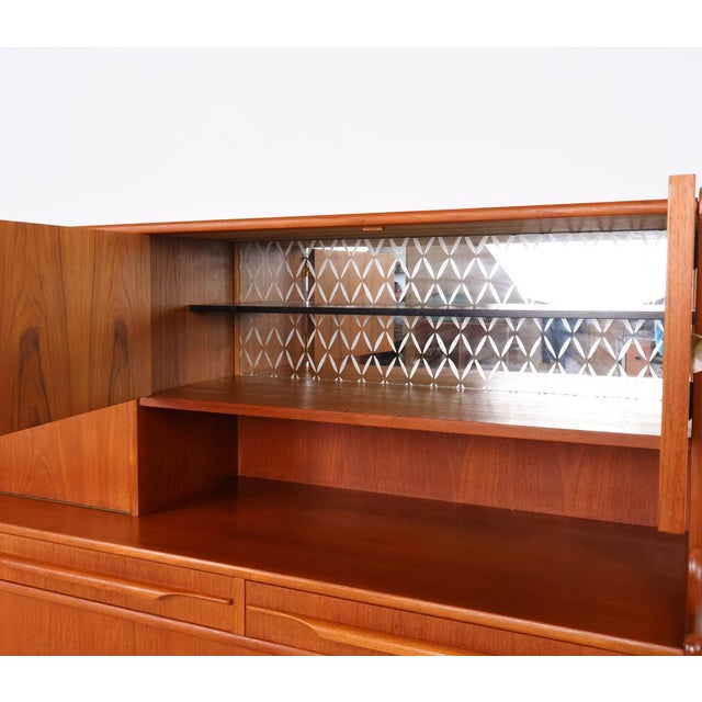 Brown Vintage Danish Teak Highboard or Buffet, 1960s For Sale - Image 8 of 18