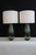 Unusual pair of Mezza Murano Lamps .Combination of dappled effect top. Translucent bottom. Capturing beautiful light...
