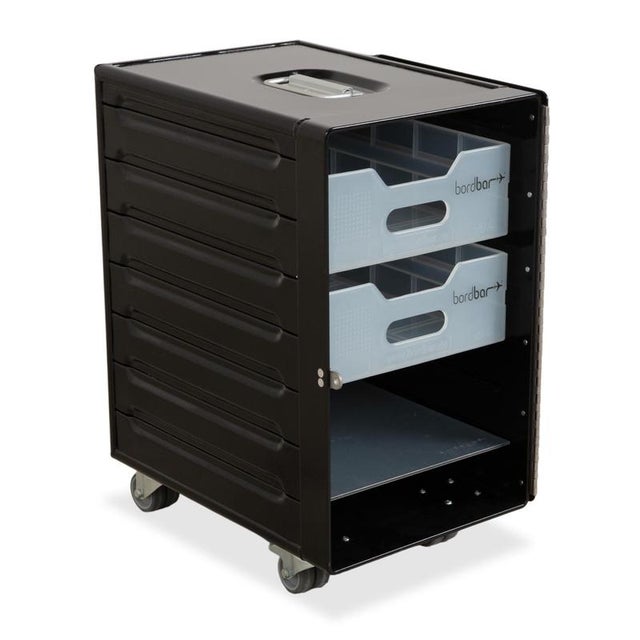 Black Aircraft Trolleys with Box Containers from Bordbar, Set of 2 For Sale - Image 5 of 18