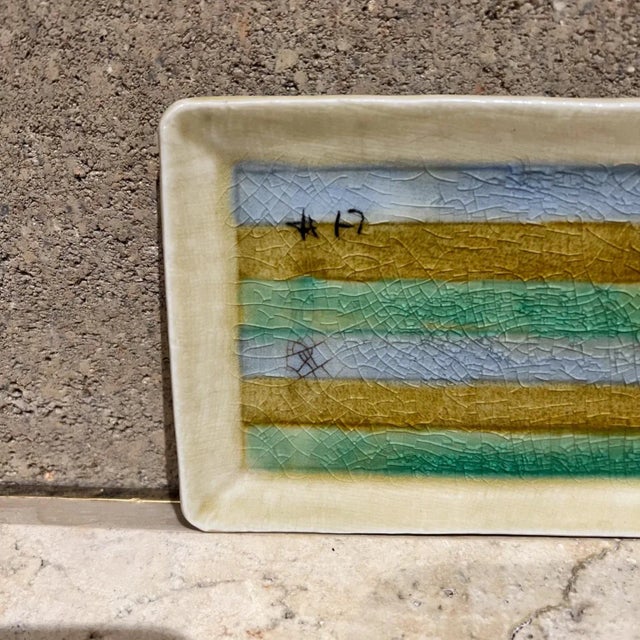 Vintage Sushi Plate Abstract Color Block Kotobuki For Sale - Image 9 of 9