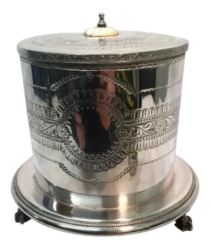 Antique Holland & Brangwin Silver Plate Tobacco Jar Made in England