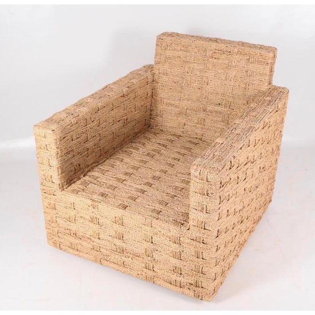 Beige Armchairs with Braided Junction, Set of 2 For Sale - Image 8 of 13