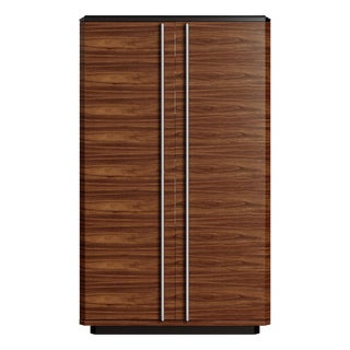 Dark Brown Wooden Structure Bar Cabinet with Glass Shelves Insert by Ultramobili For Sale