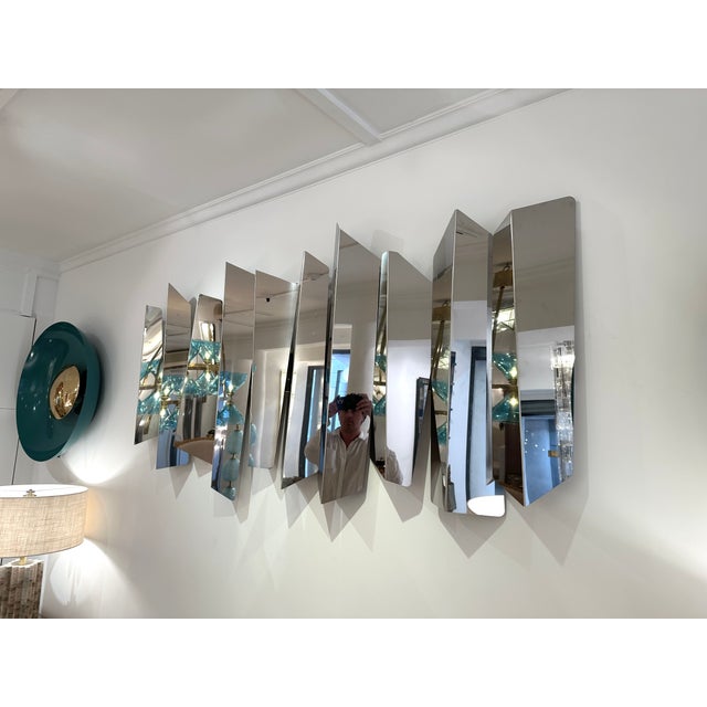 Huge impressive and extremely decorative sculpture sconce or wall light lamp lightning panel by the designer Mario...