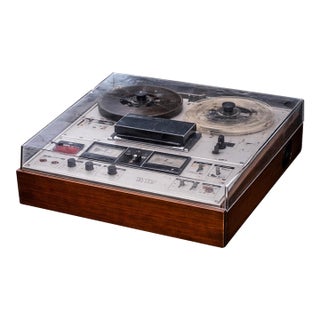 Vintage Sony Tc-630d Solid State Reel-to-Reel Tape Recorder in Original Wood Case With Dust Cover and Original Manual For Sale