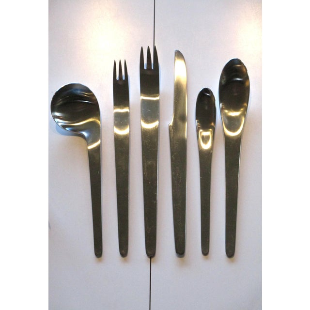 Arne Jacobsen 75 Piece Aj Flatware Set 12 - 6 Pc. Place Settings Denmark For Sale - Image 10 of 11