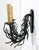 Metal 1970s Double Faux Black Coral Sconce With Brass Candle Covers For Sale - Image 7 of 9