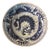 Antique Chinese Blue & White Dragon Porcelain Plate, With Staples For Sale