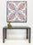 Maitland-Smith Tessellated Marble Console Table, Beveled Glass and Brass Offered for sale is a 1980s tessellated marble-...