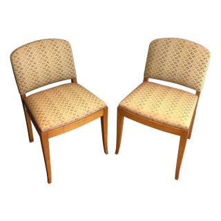 1930s Pair of Art Deco Sycamore Chairs For Sale