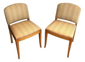 1930s Pair of Art Deco Sycamore Chairs