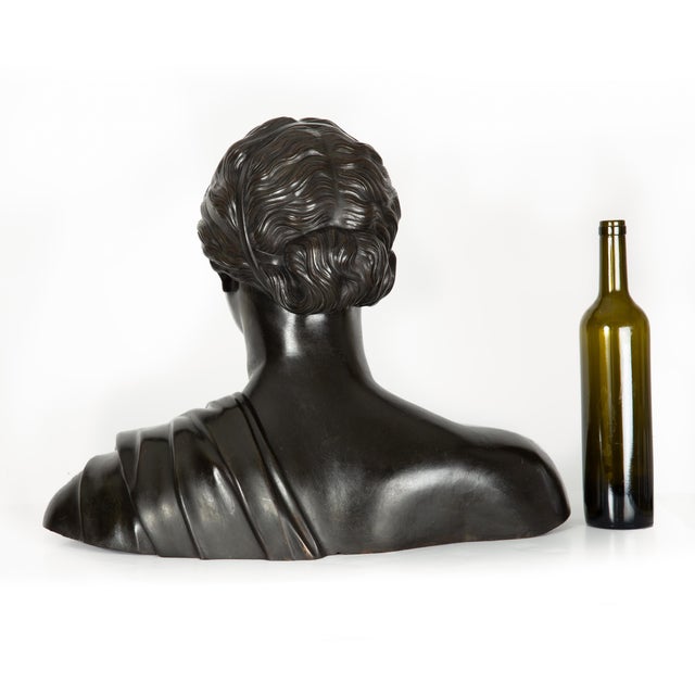 1900 - 1909 Rare Italian Antique Grand Tour Bronze Sculpture Bust of So-Called Sappho For Sale - Image 5 of 18