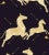 The House of Scalamandré Zebras Wallcovering, Black & Gold For Sale