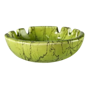 Splatter Ceramic Ashtray Trinket Dish Lime Green 4.75"