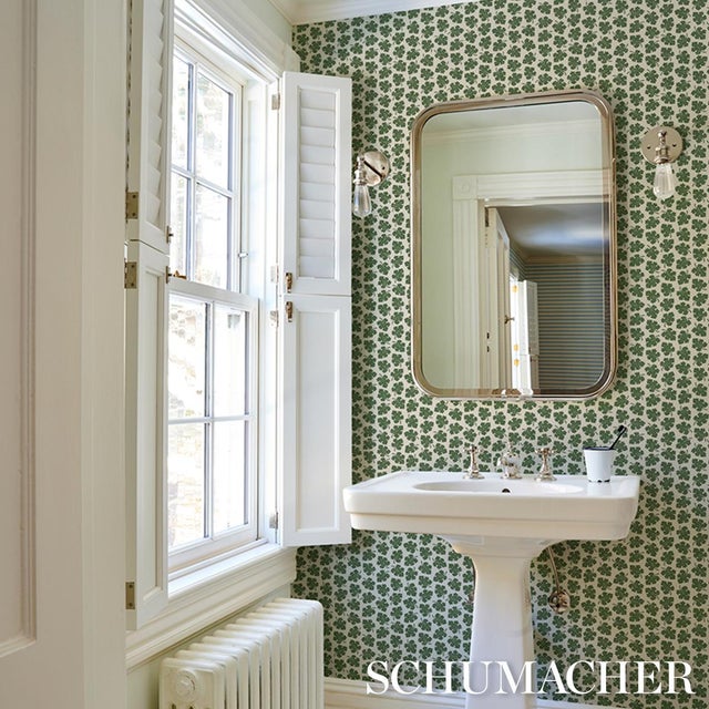 Not Yet Made - Made To Order SAMPLE - Schumacher X Rita Konig Olive Wallpaper In Green For Sale - Image 5 of 5