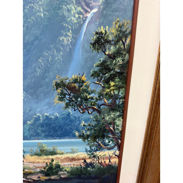 Ivan Clarke "Mountain Landscape With Lake" Original Oil Painting For Sale - Image 10 of 12