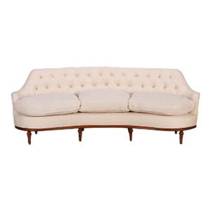 Classic Luxurious Tufted Curved Back Sofa, C 1940.