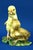 Ceramic sculpture depicting a pair of chicks with a worm, numbered in green under the base with a catalog number. We...