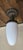Vintage Art Deco Milk Glass Globe Flush Mount Ceiling Light Hallway Entry Fixture For Sale - Image 6 of 11