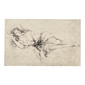 1920 William Meyerowitz Theresa Reclining Etching