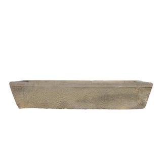 71" Inch Long Hand Chiseled Stone Trough 61 For Sale