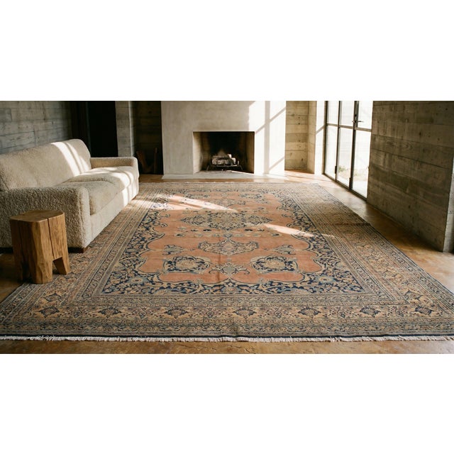Splendid Rust Color and Medallion Pattern Antique Persian Tabriz Haji Jalili Rug For Sale - Image 11 of 11