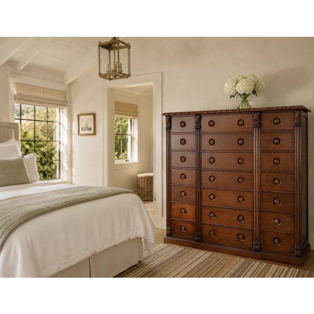 Brown 21 Drawer Mahogany Chest of 21 Drawers by Ralph Lauren For Sale - Image 8 of 18