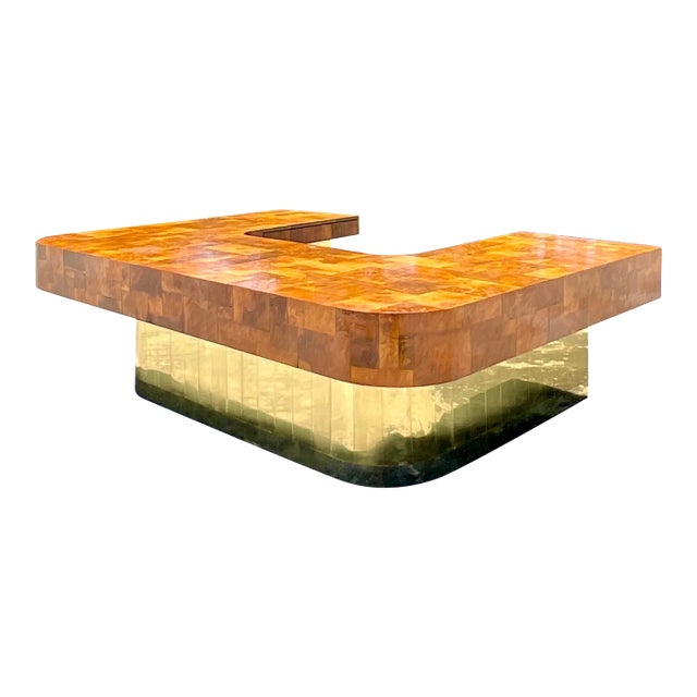 Vintage Boho Paul Evans Cityscape Executive Desk For Sale