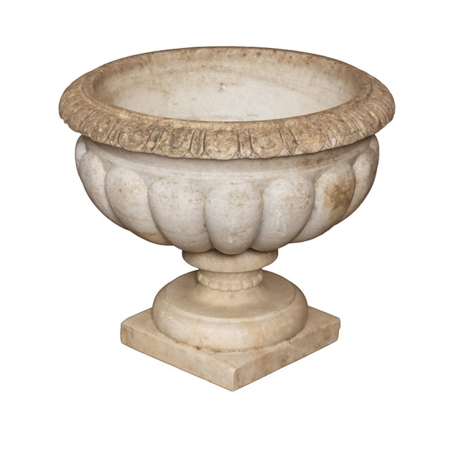 Italian Neo-Classical Wine Cooler or Standing Urn Centerpiece of Carved Marble For Sale In Austin - Image 6 of 12