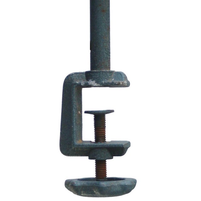 Vintage Industrial Metal Machinist Gooseneck Table Light from Adher Lampes, France For Sale - Image 4 of 5