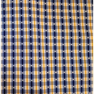 Vintage Ralph Lauren "Sun & Sky" Embroidered Polka Dot Cotton Gingham- 7 Yards For Sale