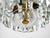 Metal Mid-Century Brass Crystal Glass Chandelier from Vereinigten Werkstätten, 1950s For Sale - Image 7 of 18