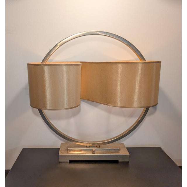 Modern Contemporary Double Drum Continuous Shade Lamp For Sale - Image 4 of 9