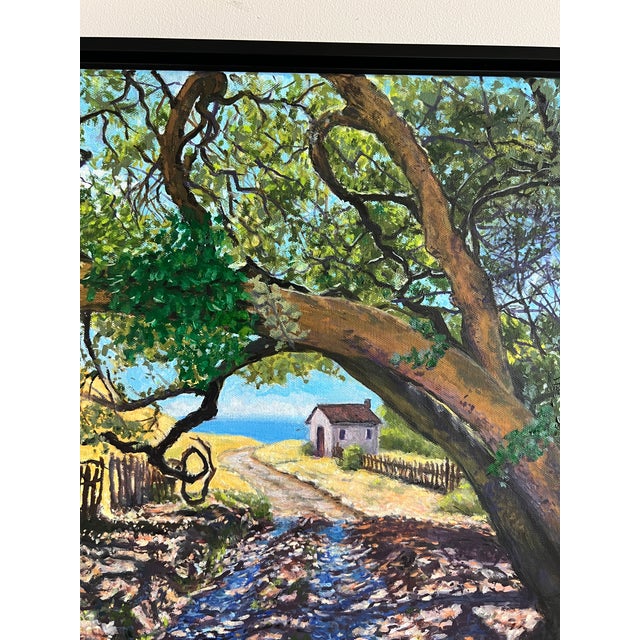 Contemporary The Cottage Beyond the Tree - Original Oil Painting For Sale - Image 3 of 10