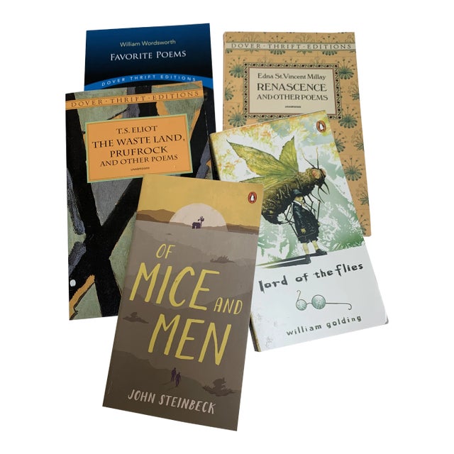 Vintage Classic Paperback Set of Novels and Poetry, Set of Five For Sale