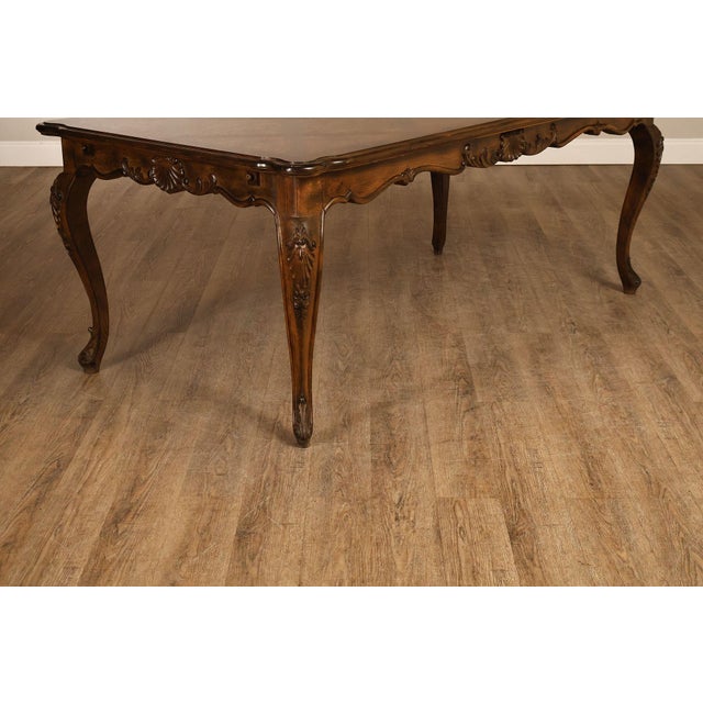 Wood French Country Parquetry Top Expandable Dining Table For Sale - Image 7 of 18