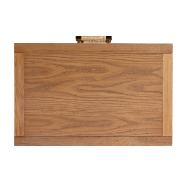 Mesa 25 in. W Rectangular Cane and Solid Wood 3 Drawer Nightstand, Natural & Cane For Sale - Image 10 of 11